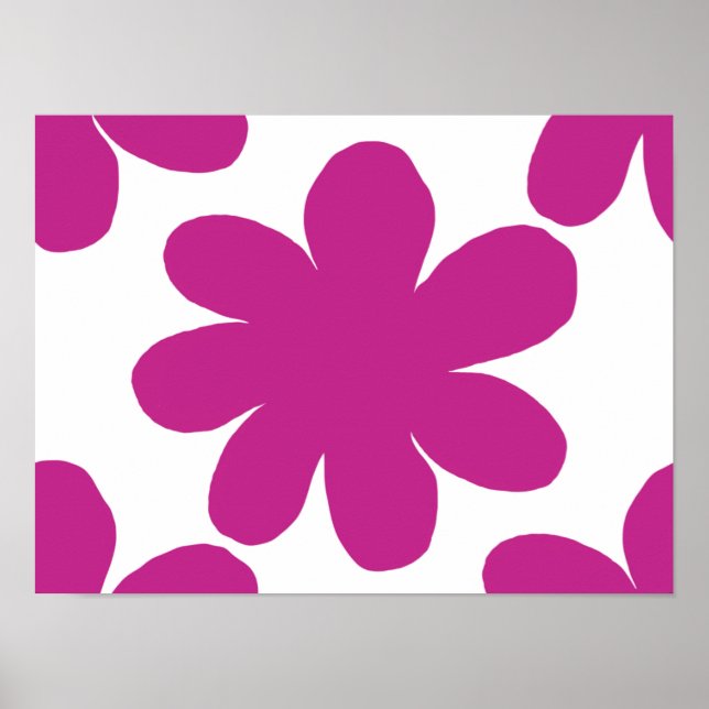 Affiche Fleur rose (Devant)