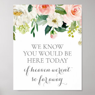 Affiche Fleur Rose Nous Savons Que Vous Seriez Ici Aujourd