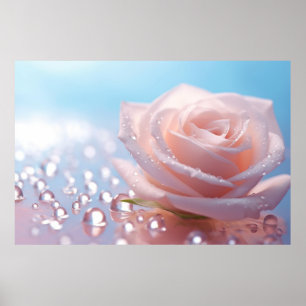 Affiche Fleur rose Pétale Nature Serene Tranquille