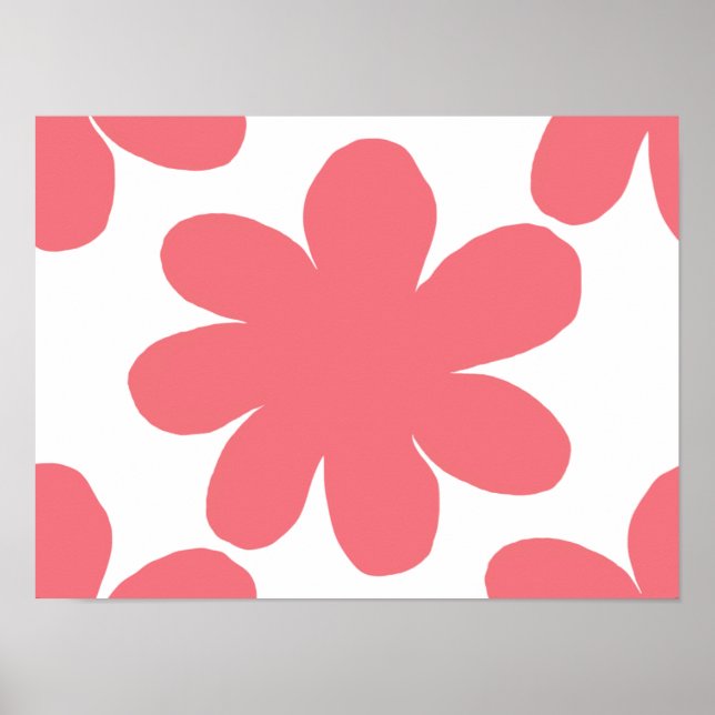 Affiche Fleur rose rougeâtre (Devant)
