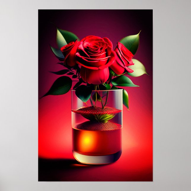 Affiche Fleur rouge (Devant)