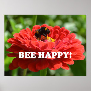 Affiche Fleur rouge d'Abee Happy