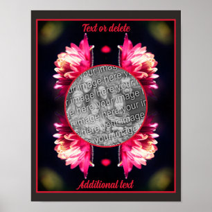 Affiche Fleur Rouge Dans Le Cadre Soleil Créer Votre Propr