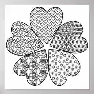 Affiche Fleur Sakura avec couleur Motif votre propre