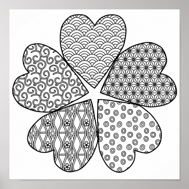 Affiche Fleur Sakura avec couleur Motif votre propre (Devant)