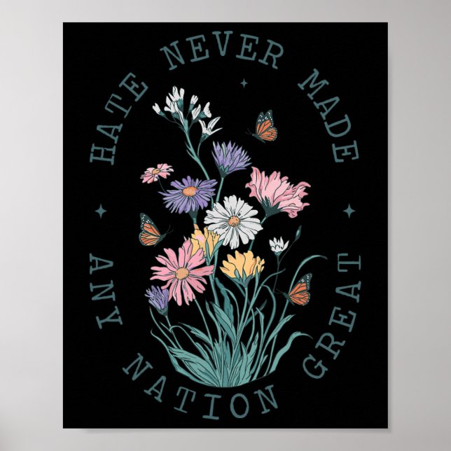 Affiche Fleur sauvage anti Trump (Devant)