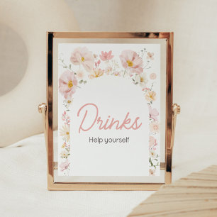 Affiche Fleur sauvage Arch Baby in Bloom Baby shower Boiss