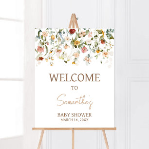 Affiche Fleur sauvage Baby in Bloom Baby shower Bienvenue