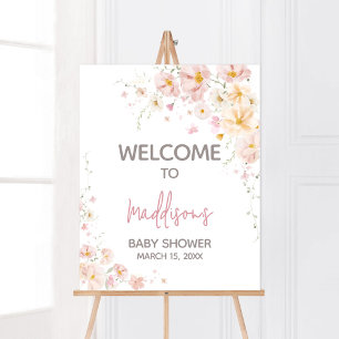 Affiche Fleur sauvage Baby in Bloom Baby shower Bienvenue