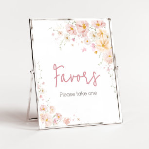 Affiche Fleur sauvage Baby in Bloom Baby shower Faveurs