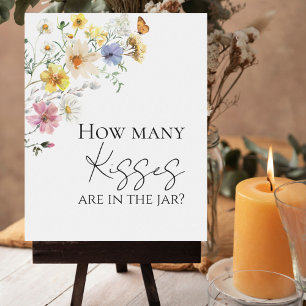 Affiche Fleur sauvage Boho Fête des mariées Combien de bai