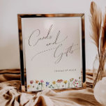 Affiche Fleur sauvage coloré | Cartes et Cadeaux beiges Si<br><div class="desc">Ce fleur sauvage coloré | carte beige et signe cadeau est parfait pour votre mariage d'été simple et fantaisiste boho arc-en-ciel. Les fleurs aux couleurs rose, jaune, orange et or, qui donnent à ce produit l'impression d'un élégant jardin vintage minimaliste de printemps hippie. Le design moderne est artistique et délicat,...</div>