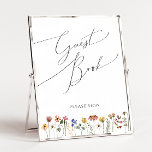 Affiche Fleur sauvage coloré | Symbole du livre d'invité M<br><div class="desc">Ce fleur sauvage coloré | le panneau du livre d'or de meadow est parfait pour votre mariage d'été simple et capricieux. Les fleurs aux couleurs rose, jaune, orange et or, qui donnent à ce produit l'impression d'un élégant jardin vintage minimaliste de printemps hippie. Le design moderne est artistique et délicat,...</div>