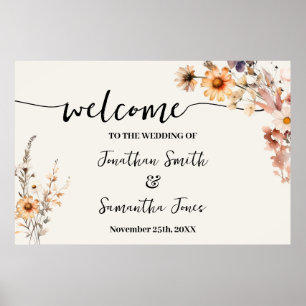 Affiche Fleur sauvage d'automne Accueil Mariage de cérémon