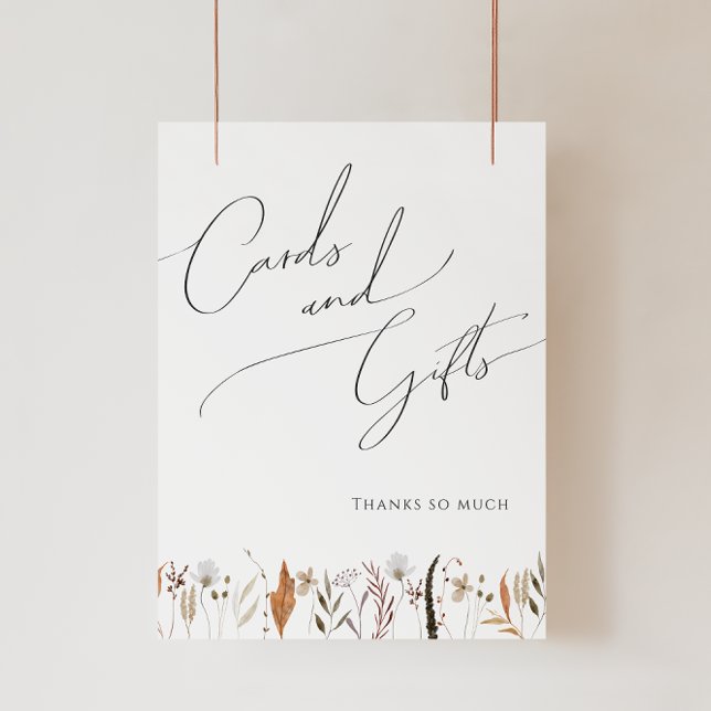 Affiche Fleur sauvage d'automne Boho | Cartes et cadeaux S (Créateur téléchargé)