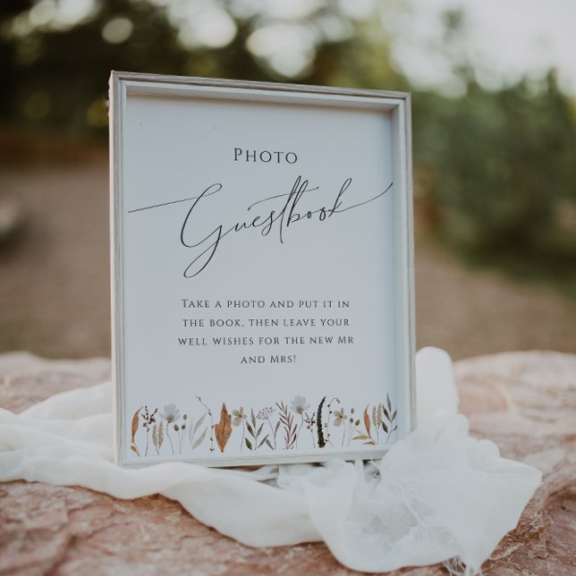 Affiche Fleur sauvage d'automne Boho | Symbole du livre d' (Créateur téléchargé)