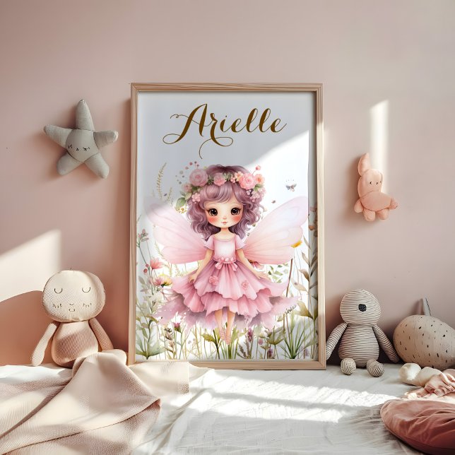 Affiche Fleur sauvage de fantaisie fée pastel  (Créateur téléchargé)