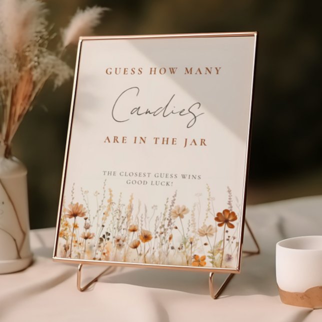 Affiche Fleur sauvage de l'automne Baby shower de champ de (Créateur téléchargé)