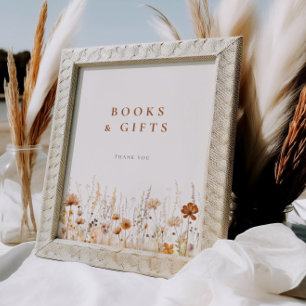 Affiche Fleur sauvage de l'automne Baby shower de terrain