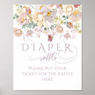 Affiche Fleur sauvage de printemps Bébé fille Shower couch