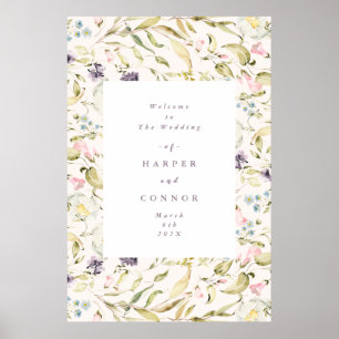 Affiche Fleur sauvage de printemps Boho Pampas Mariage