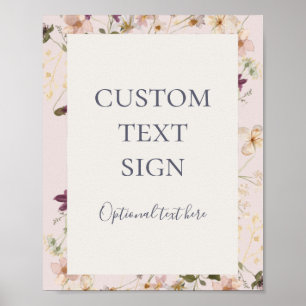 Affiche Fleur Sauvage de Printemps   Cartes et Cadeaux Blu