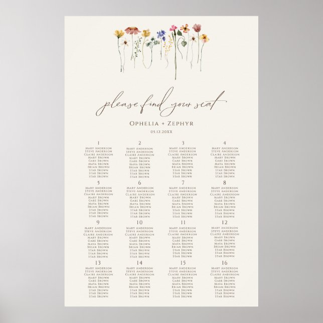 Affiche Fleur sauvage Délicat S'Il Vous Plaît Trouver Votr (Devant)