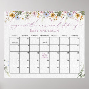 Affiche Fleur sauvage devinez l'affiche Calendrier des dat