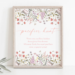 Affiche Fleur sauvage en fleur Baby shower chasse pacifiq