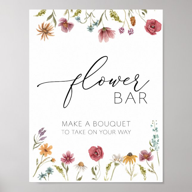 Affiche Fleur sauvage en Fleur Fleur Bar Bouquet (Devant)