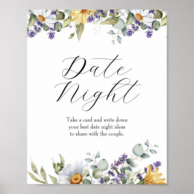 Affiche Fleur sauvage en fleurs | Idées de soirée romantiq (Devant)
