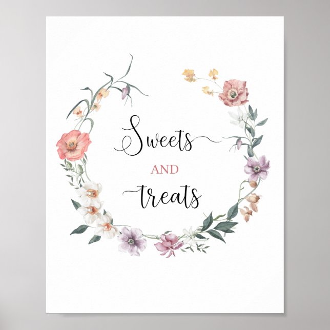 Affiche Fleur sauvage est en route Fête prénatale de print (Devant)