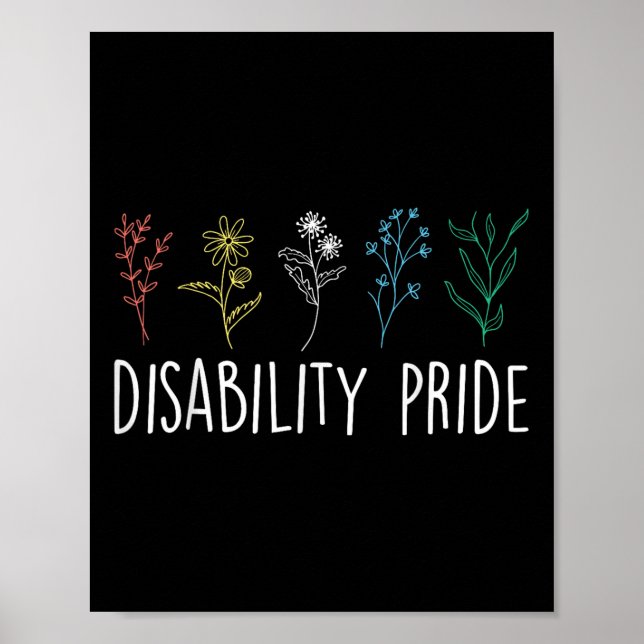 Affiche Fleur Sauvage Fier Handicapé Mois de la Fierté du  (Devant)