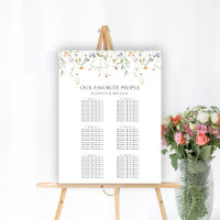 Fleur sauvage Floral Jardin Mariage 6 Table Sièges