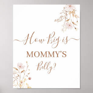 Affiche Fleur sauvage How Big is Mommy's Belly Signe