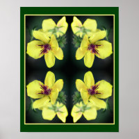 Fleur sauvage jaune délicat Art Abstrait