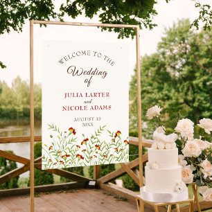 Affiche Fleur sauvage Jaune Feuillage de Tagète Mariage