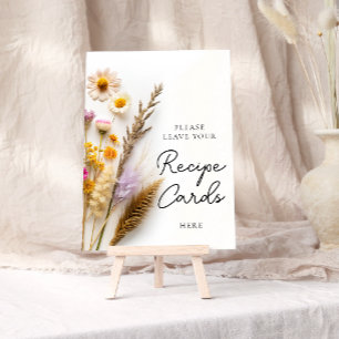 Affiche Fleur sauvage Laissez votre carte de recette ici