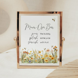 Affiche Fleur sauvage Maman to Bee Baby shower Maman Osa B