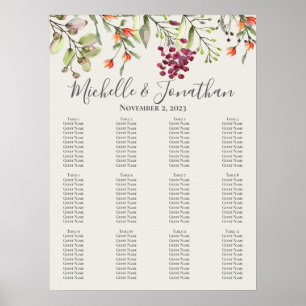 Affiche Fleur sauvage Meadow Mariage Sein Chart Ecru