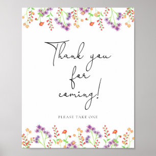 Affiche Fleur sauvage \ Merci pour venir