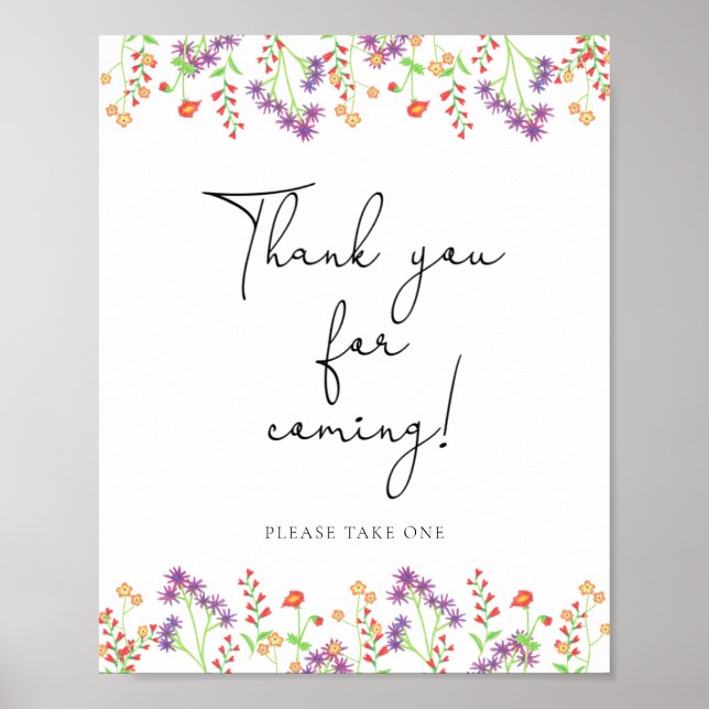 Affiche Fleur sauvage \ Merci pour venir (Devant)