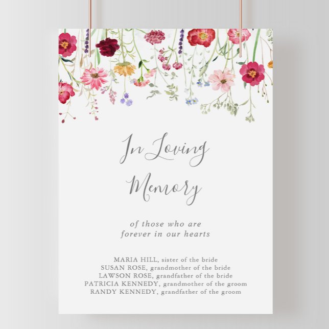 Affiche Fleur sauvage Multicolor Simple En Symbole Mémoire (Créateur téléchargé)