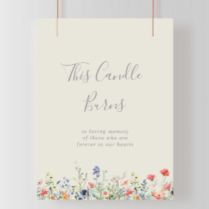 Affiche Fleur sauvage Multicolore Radiant Cette Bougie Brû