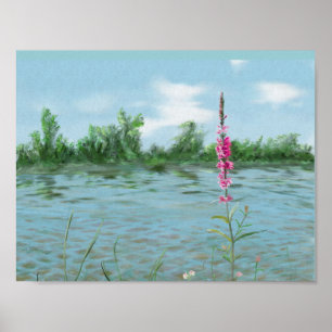 Affiche fleur sauvage peinture numérique avec ArtRage