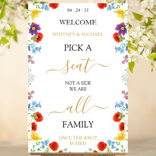 Affiche Fleur sauvage Printemps Choisir Un Siège Mariage P