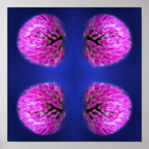 Affiche Fleur sauvage Red Clover Abstrait