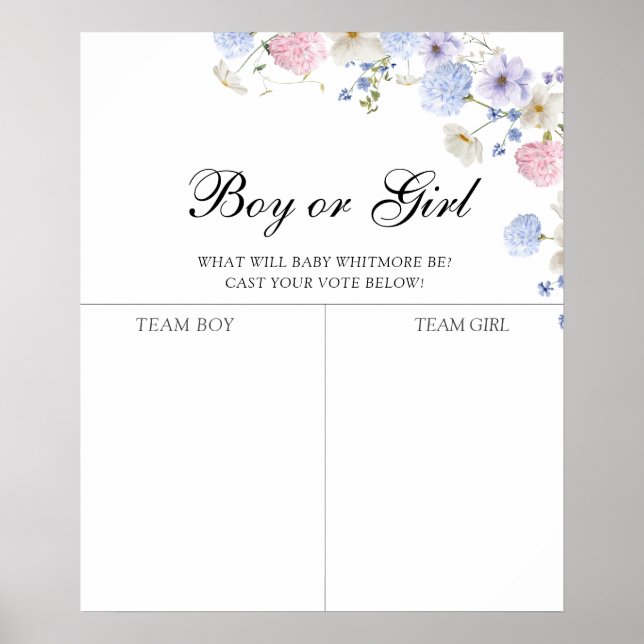 Affiche Fleur sauvage rose et bleu Prédiction des révélati (Devant)