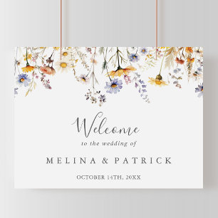 Affiche Fleur sauvage Sunshine d'automne Mariage Bienvenue