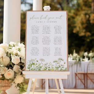 Affiche Fleur sauvage Vert Baby In Bloom Seating Chart